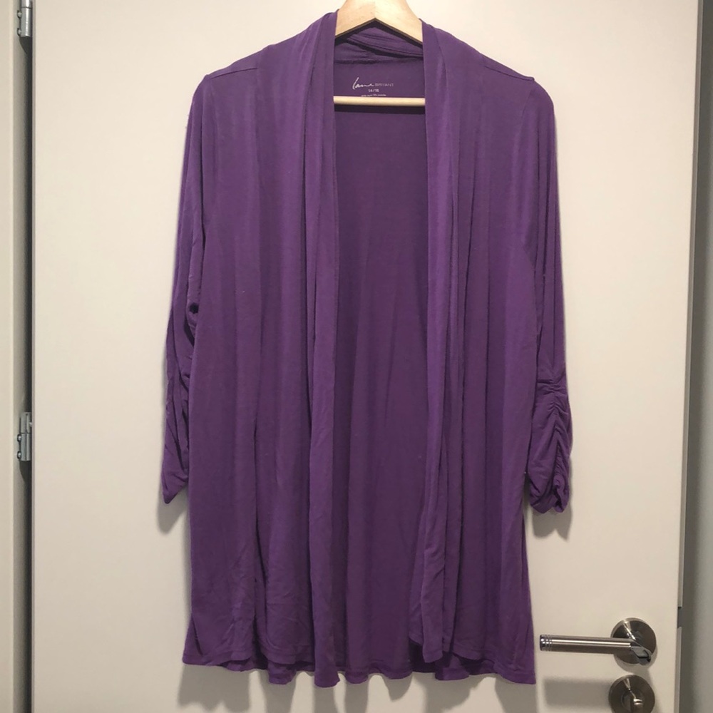 Lane Bryant 14/16 light weight purple cardigan